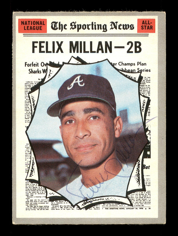 Felix Millan Autographed 1970 O-Pee-Chee Card #452 Atlanta Braves SKU #169118 - RSA