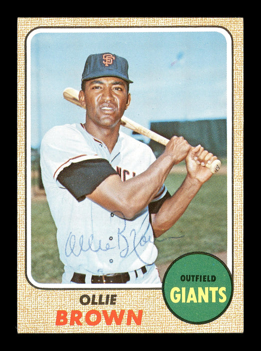 Ollie Brown Autographed 1968 Topps Card #223 San Francisco Giants SKU #167952 - RSA