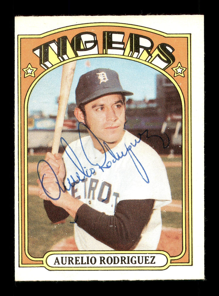 Aurelio Rodriguez Autographed 1972 O-Pee-Chee Card #319 Detroit Tigers SKU #169159 - RSA