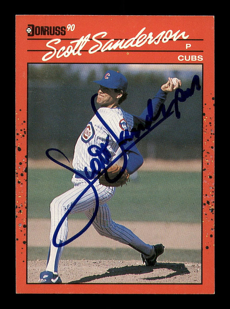 Scott Sanderson Autographed 1990 Donruss Card #647 Chicago Cubs SKU #184445 - RSA