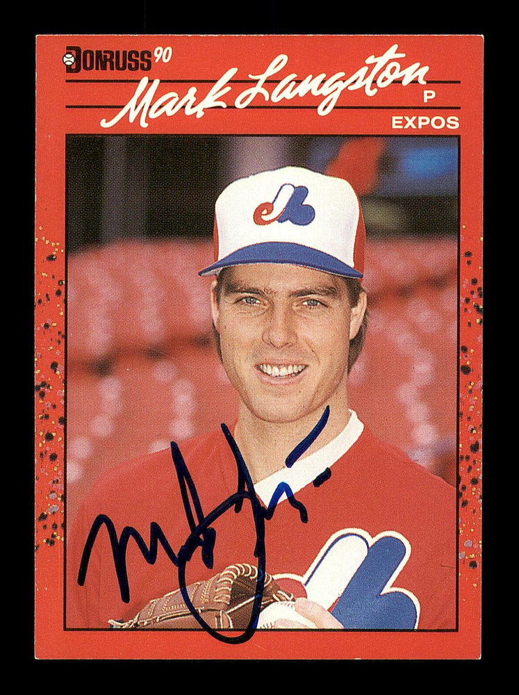 Mark Langston Autographed 1990 Donruss Card #338 Montreal Expos SKU #184450 - RSA