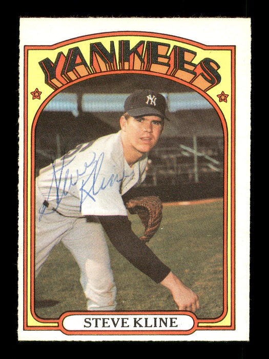 Steve Kline Autographed 1972 O-Pee-Chee Card #467 New York Yankees SKU #169198 - RSA