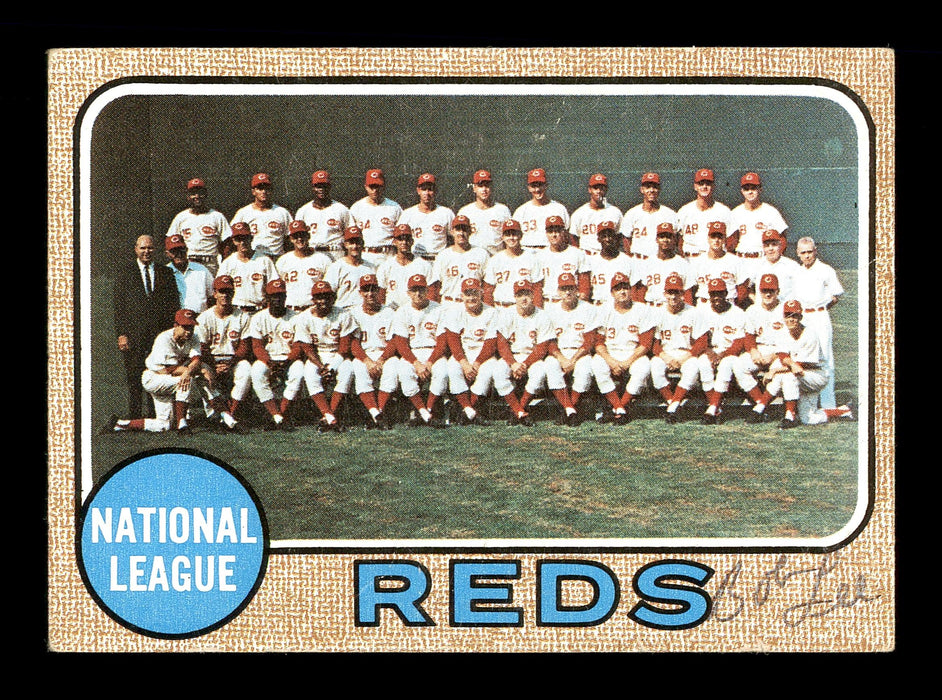 Bob Lee Autographed 1968 Topps Team Card #574 Cincinnati Reds SKU #168036 - RSA