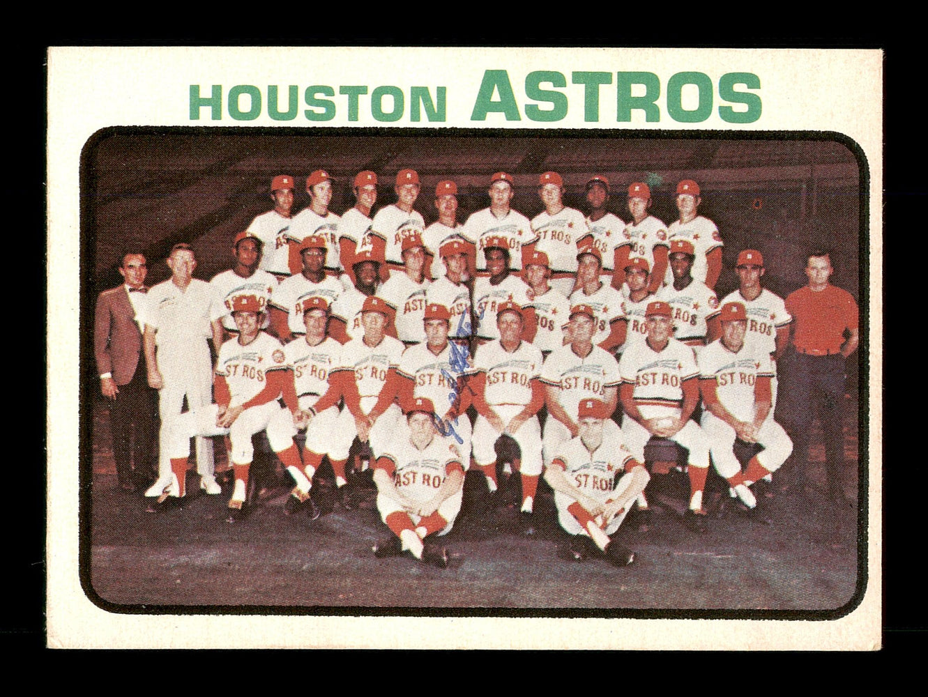 Grady Hatton Autographed 1973 O-Pee-Chee Team Card #158 Houston Astros Coach SKU #169212 - RSA