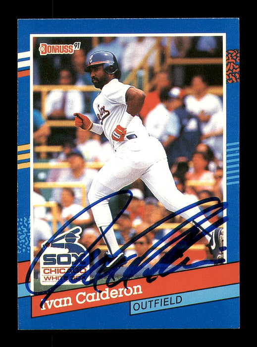 Ivan Calderon Autographed 1991 Donruss Card #203 Chicago White Sox SKU #184479 - RSA