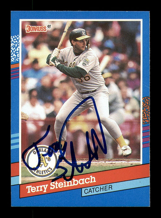Terry Steinbach Autographed 1991 Donruss Card #329 Oakland A's SKU #184513 - RSA