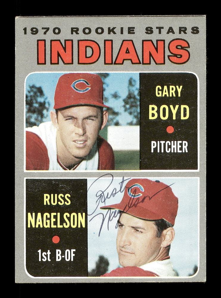 Russ Nagelson Autographed 1970 Topps Rookie Card #7 Cleveland Indians SKU #168083 - RSA