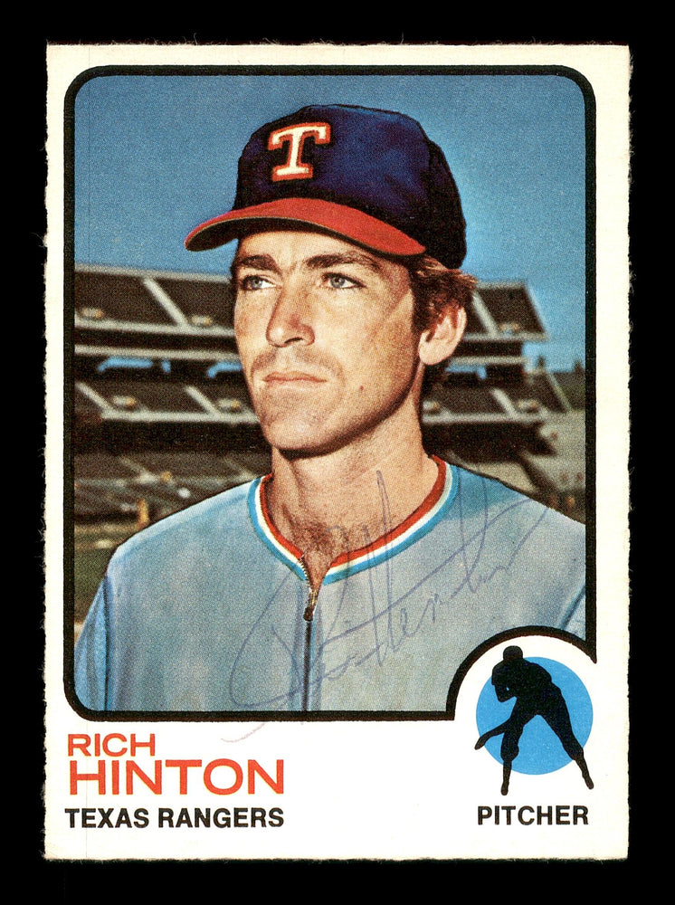Rich Hinton Autographed 1973 O-Pee-Chee Card #321 Texas Rangers SKU #169254 - RSA