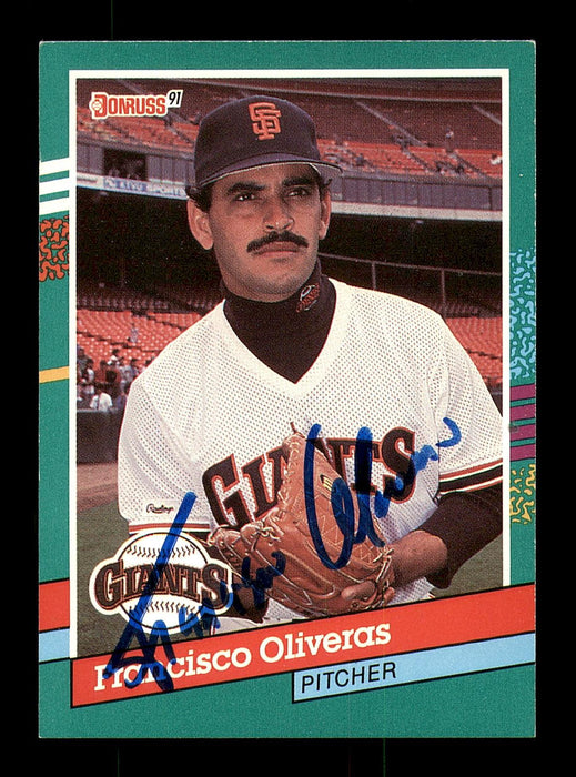Francisco Oliveras Autographed 1991 Donruss Card #469 San Francisco Giants SKU #184522 - RSA