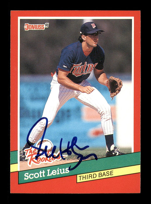 Scott Leius Autographed 1991 Donruss The Rookies Rookie Card #4 Minnesota Twins SKU #184537 - RSA