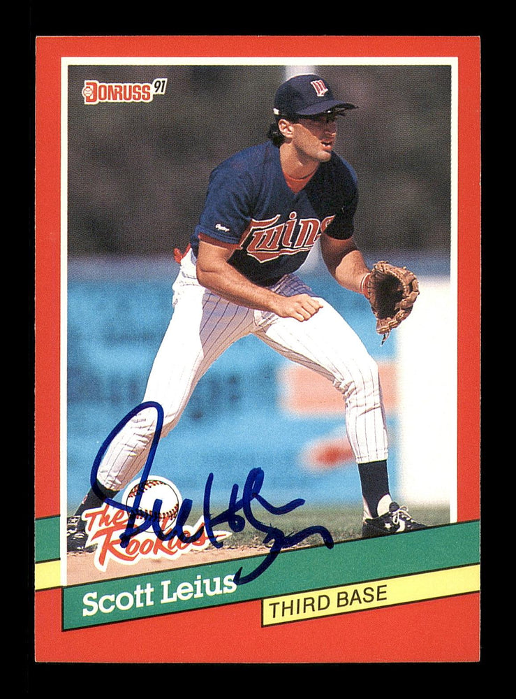 Scott Leius Autographed 1991 Donruss The Rookies Rookie Card #4 Minnesota Twins SKU #184537 - RSA