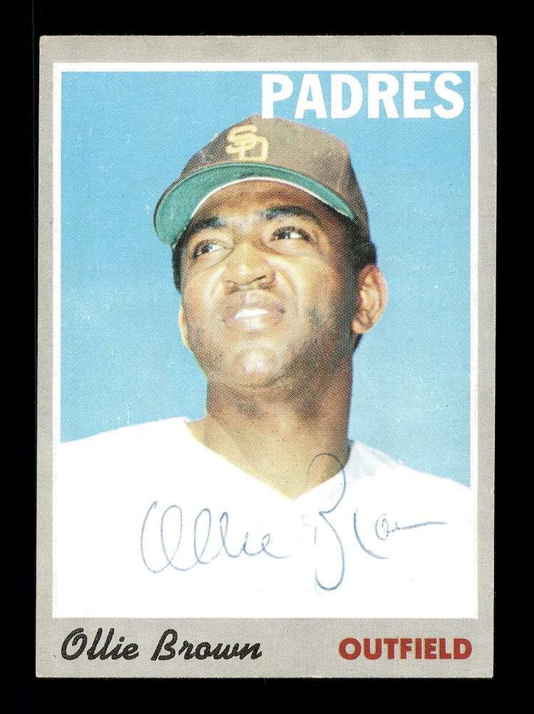 Ollie Brown Autographed 1970 Topps Card #130 San Diego Padres SKU #168116 - RSA