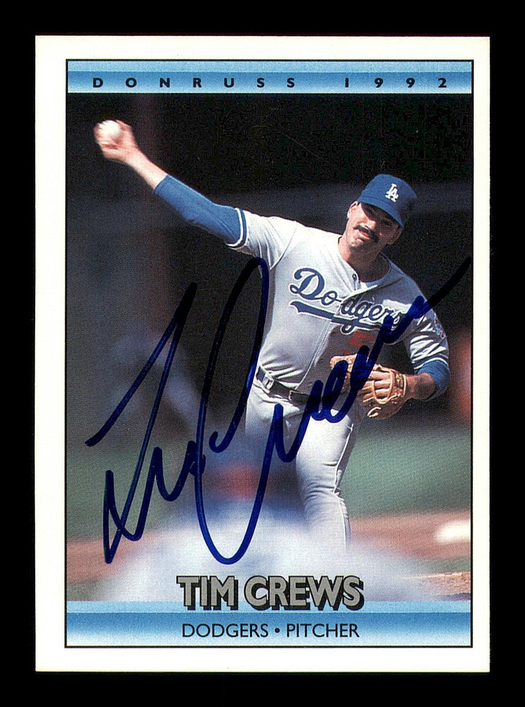 Tim Crews Autographed 1992 Donruss Card #437 Los Angeles Dodgers SKU #184556 - RSA