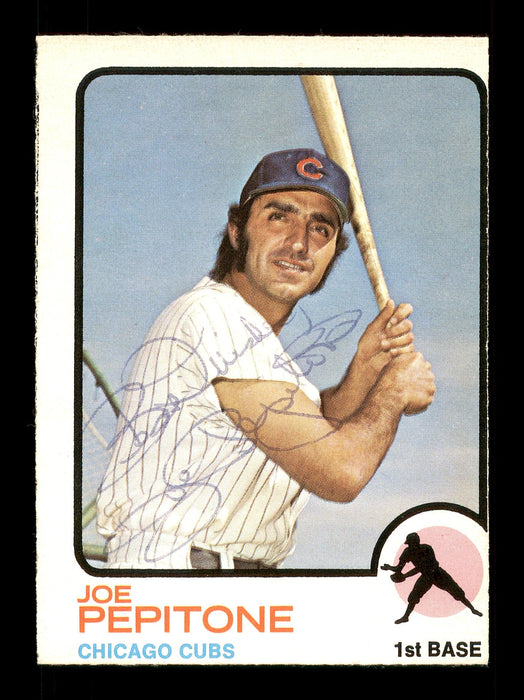 Joe Pepitone Autographed 1973 O-Pee-Chee Card #580 Chicago Cubs "Best Wishes" SKU #169298 - RSA