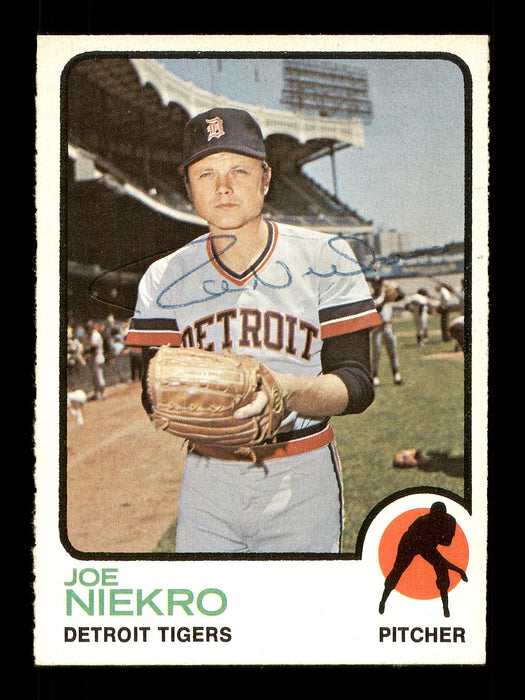Joe Niekro Autographed 1973 O-Pee-Chee Card #585 Detroit Tigers SKU #169301 - RSA