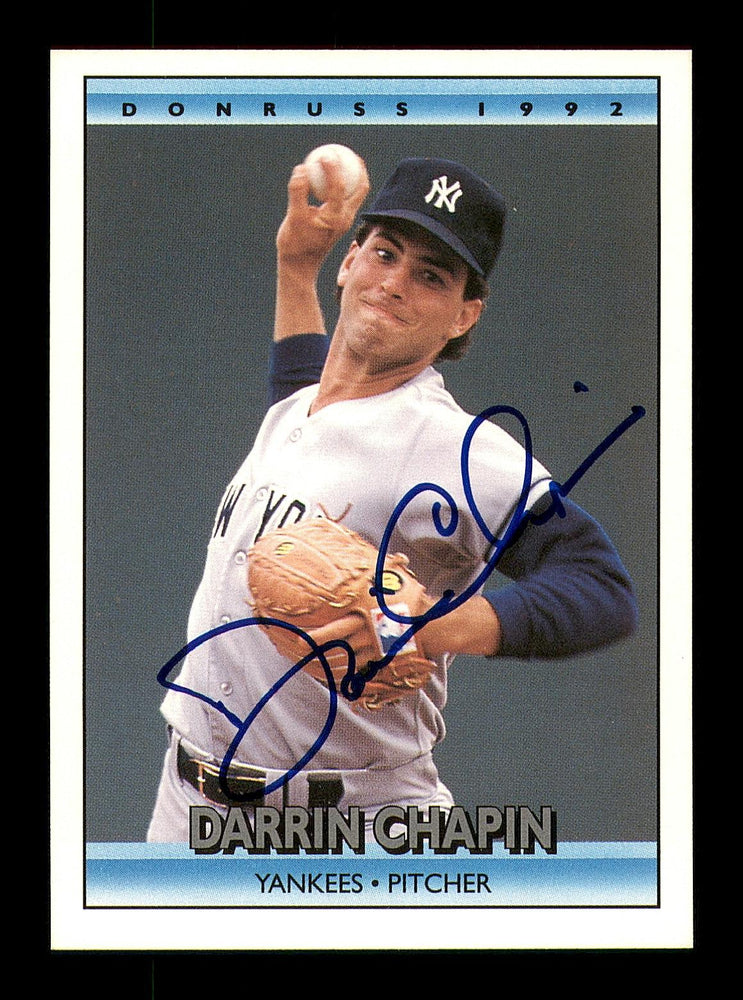 Darrin Chapin Autographed 1992 Donruss Rookie Card #745 New York Yankees SKU #184572 - RSA