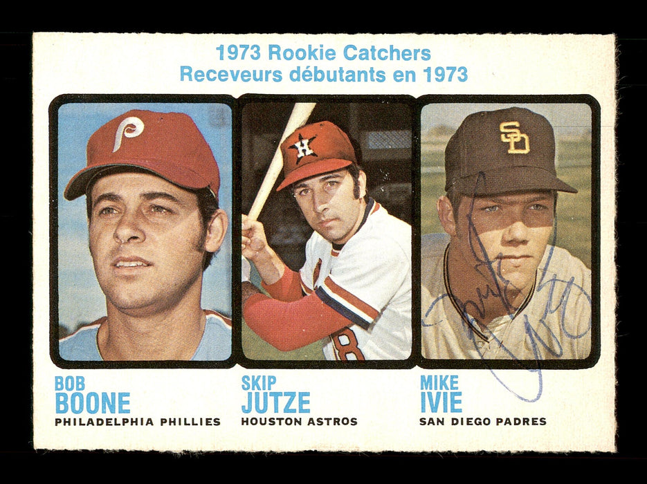 Mike Ivie Autographed 1973 O-Pee-Chee Rookie Card #613 San Diego Padres SKU #169314 - RSA