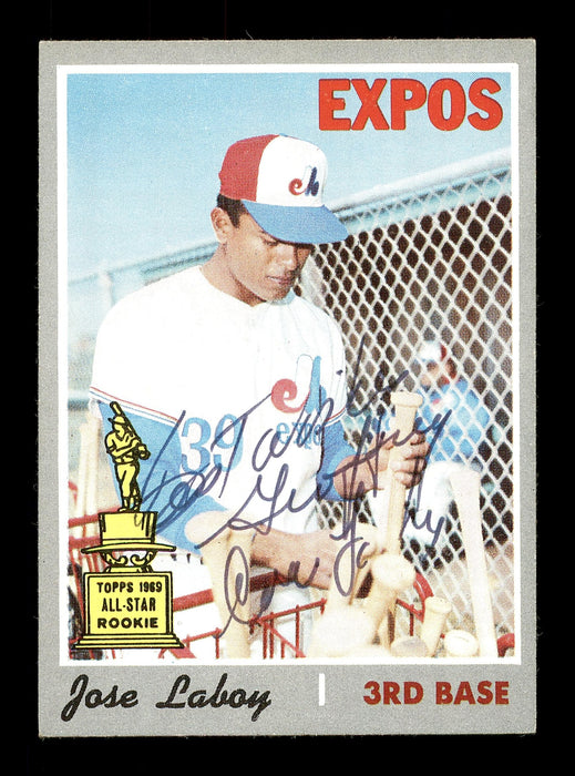 Jose "CoCo" Laboy Autographed 1970 Topps Card #238 Montreal Expos SKU #168154 - RSA