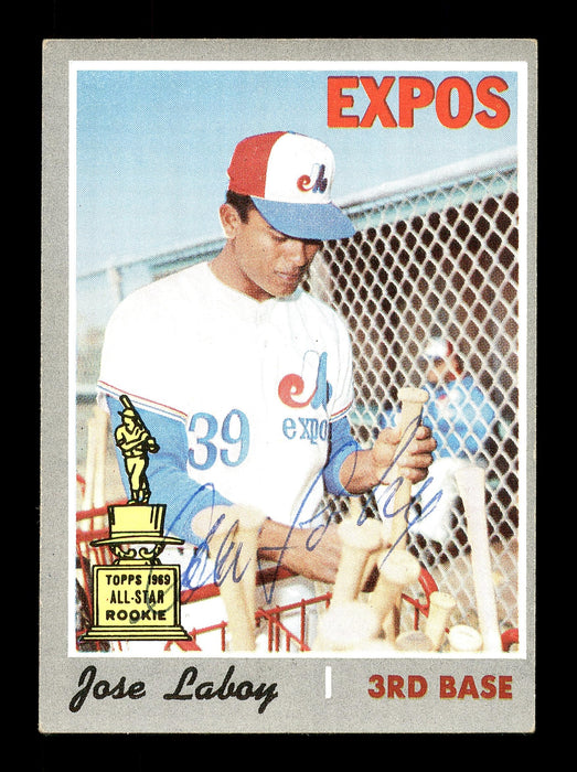 Jose "CoCo" Laboy Autographed 1970 Topps Card #238 Montreal Expos SKU #168155 - RSA