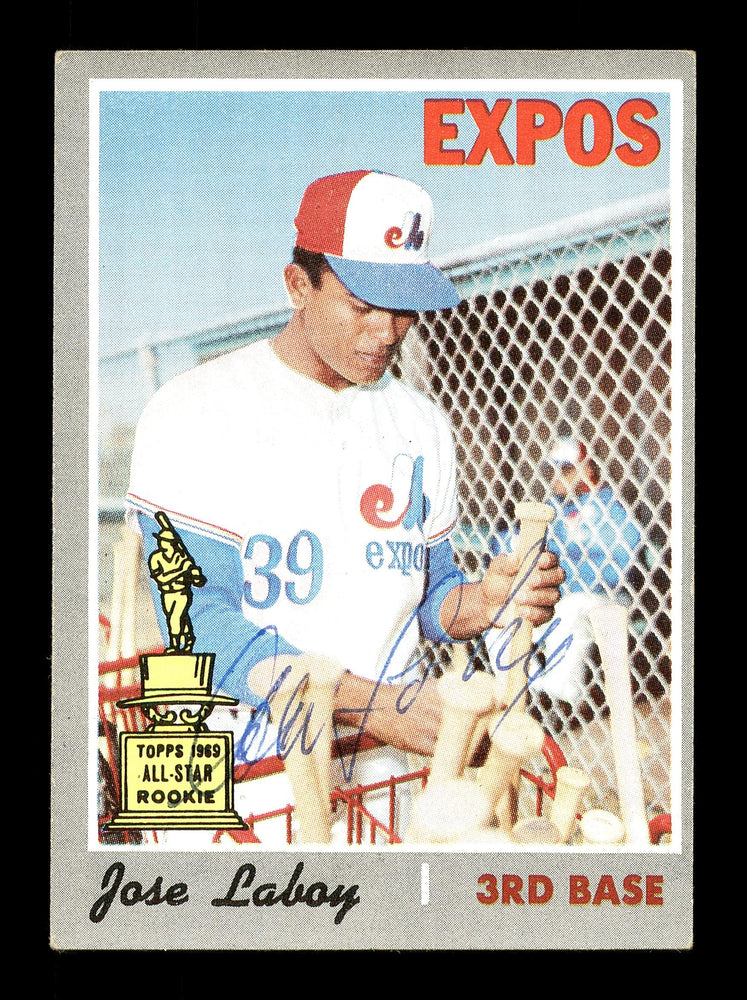 Jose "CoCo" Laboy Autographed 1970 Topps Card #238 Montreal Expos SKU #168155 - RSA