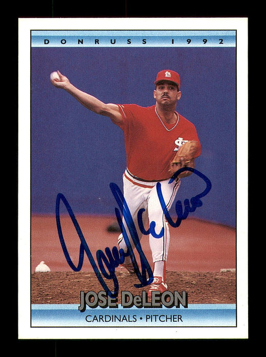 Jose DeLeon Autographed 1992 Donruss Card #246 St. Louis Cardinals SKU #184587 - RSA