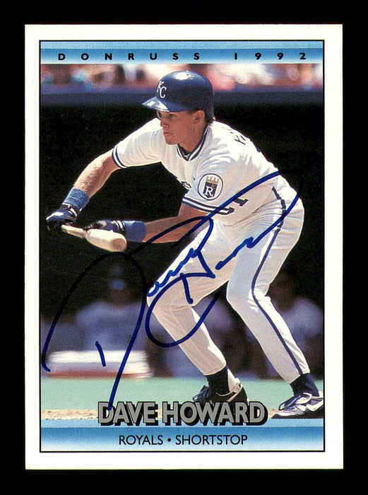 Dave Howard Autographed 1992 Donruss Card #567 Kansas City Royals SKU #184588 - RSA