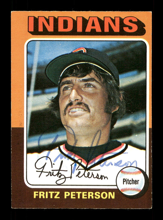 Fritz Peterson Autographed 1975 O-Pee-Chee Card #62 Cleveland Indians SKU #169372 - RSA