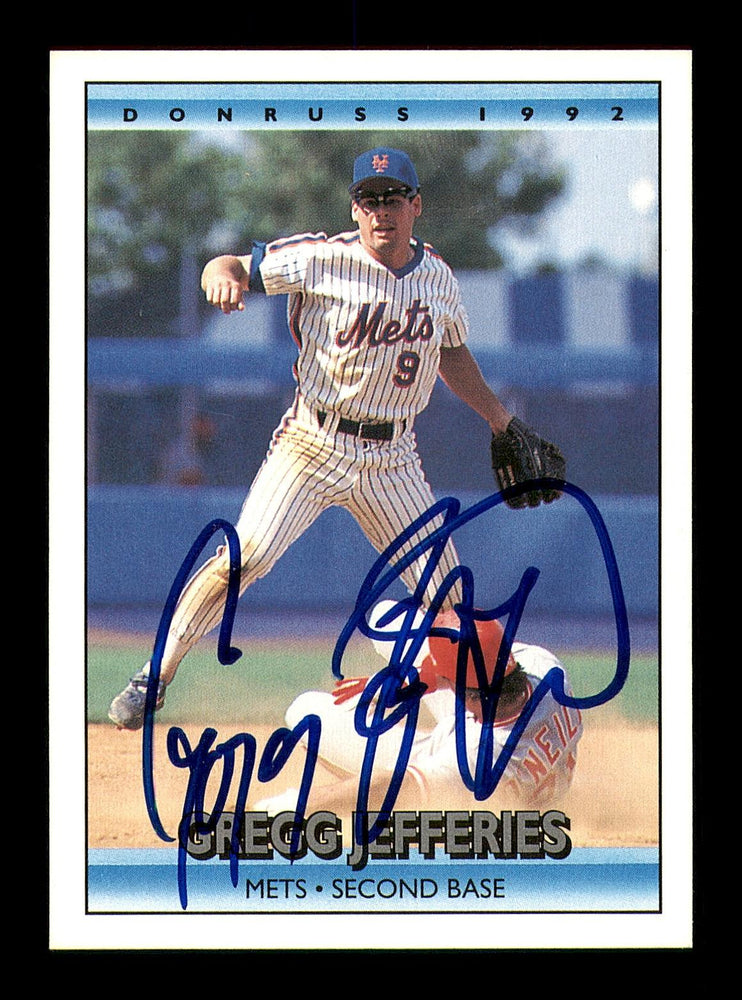 Gregg Jefferies Autographed 1992 Donruss Card #372 New York Mets SKU #184594 - RSA