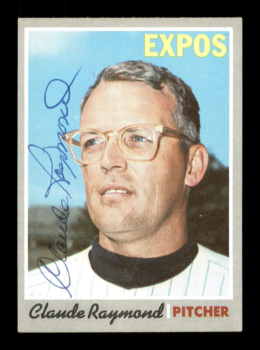 Claude Raymond Autographed 1970 Topps Card #268 Montreal Expos SKU #168165 - RSA