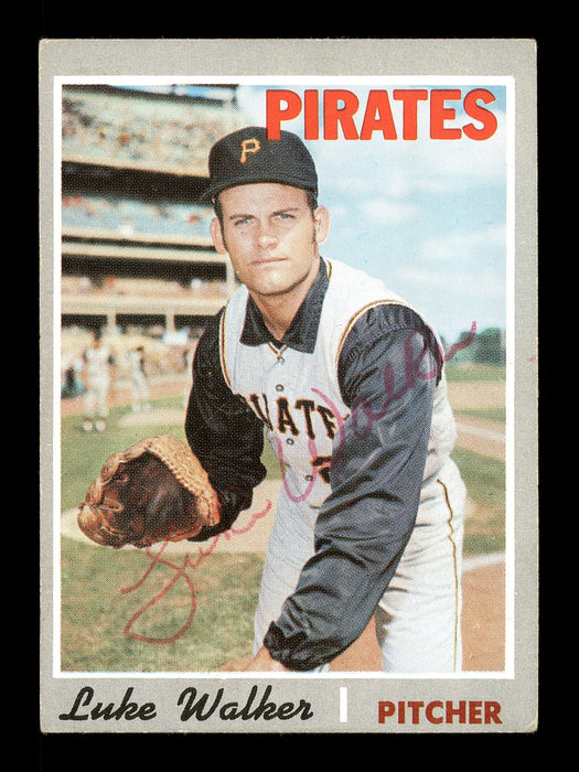 Luke Walker Autographed 1970 Topps Card #322 Pittsburgh Pirates SKU #168175 - RSA