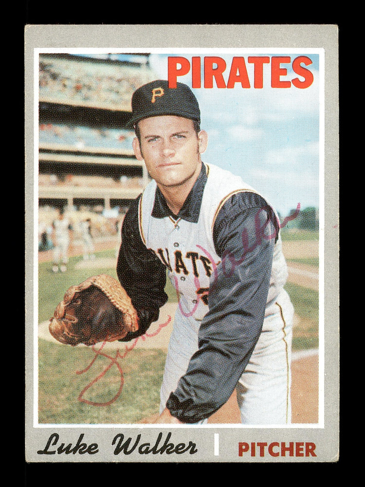 Luke Walker Autographed 1970 Topps Card #322 Pittsburgh Pirates SKU #168175 - RSA