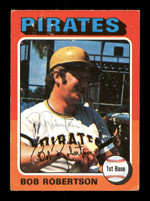 Bob Robertson Autographed 1975 O-Pee-Chee Card #409 Pittsburgh Pirates SKU #169395 - RSA