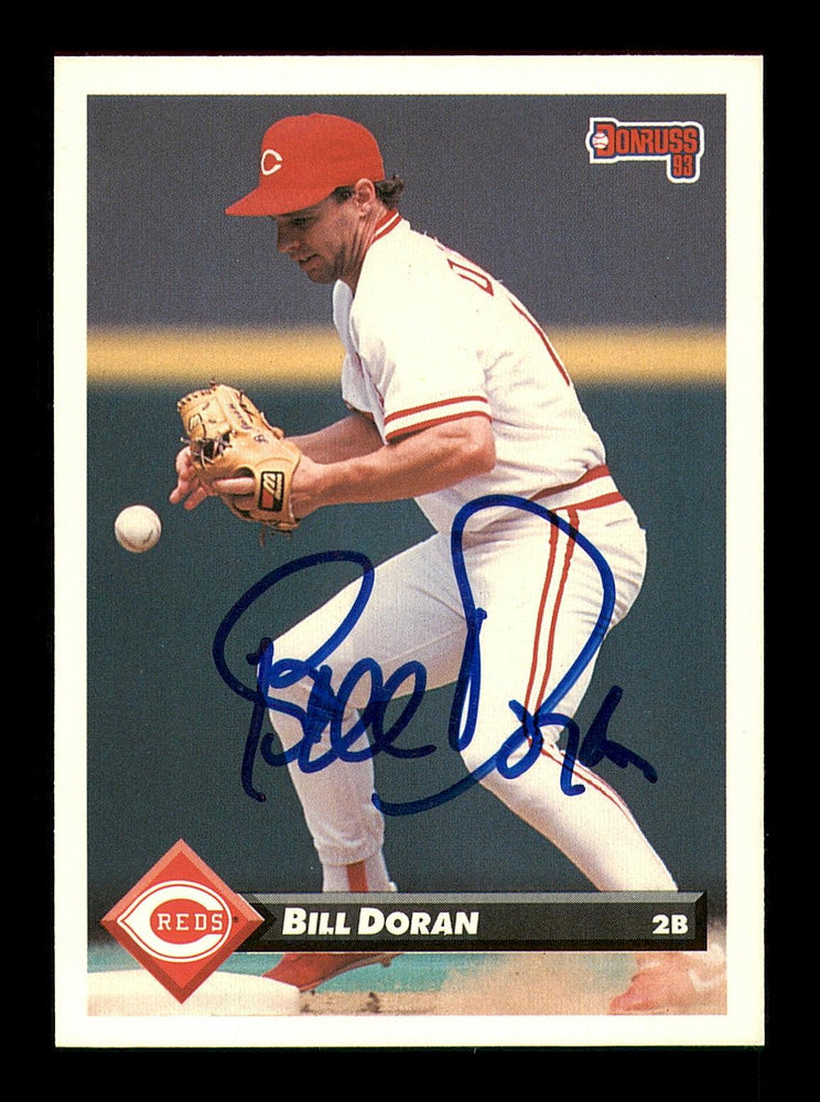 Bill Doran Autographed 1993 Donruss Card #370 Cincinnati Reds SKU #184629 - RSA