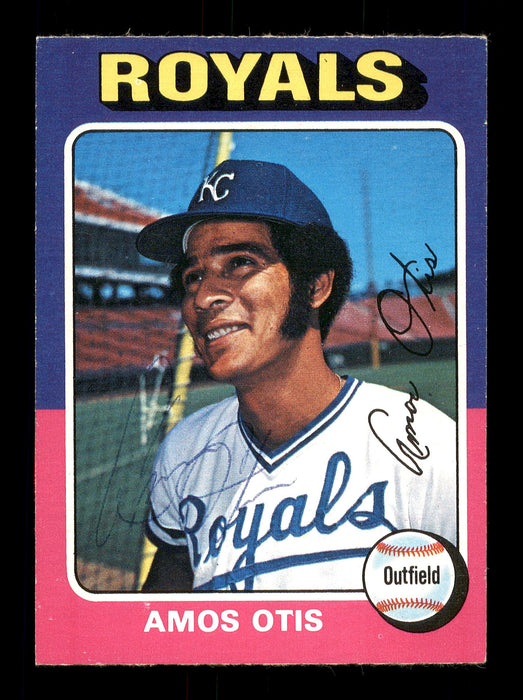 Amos Otis Autographed 1975 O-Pee-Chee Card #520 Kansas City Royals SKU #169410 - RSA
