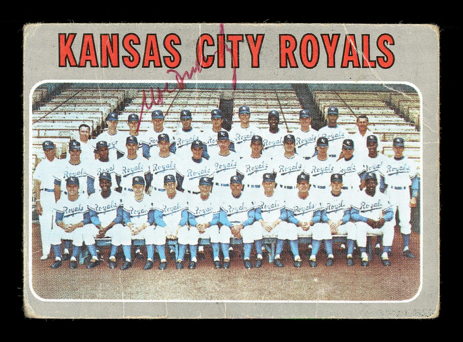 Moe Drabowsky Autographed 1970 Topps Card #422 Kansas City Royals SKU #168202 - RSA