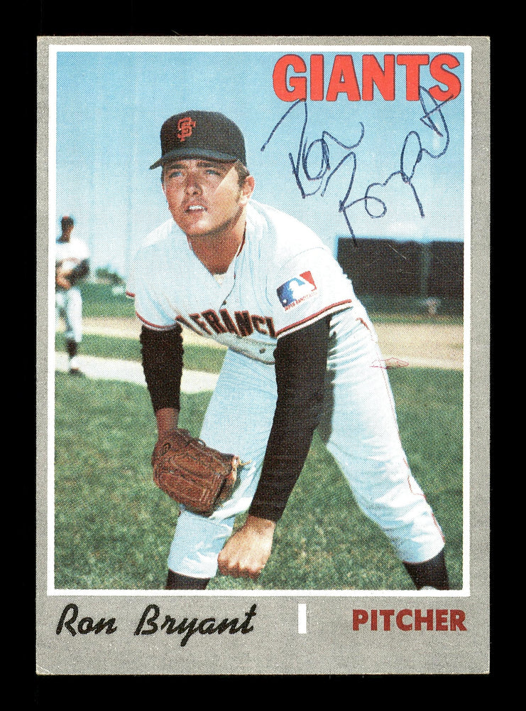 Ron Bryant Autographed 1970 Topps Card #433 San Francisco Giants SKU #168207 - RSA