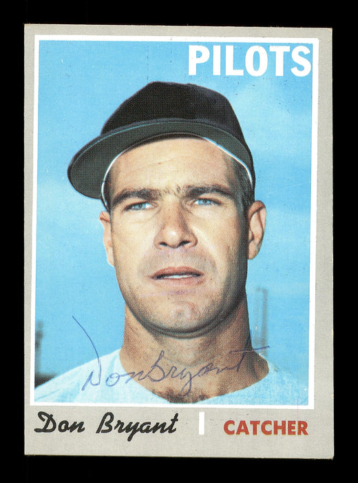 Don Bryant Autographed 1970 Topps Card #473 Seattle Pilots SKU #168222 - RSA