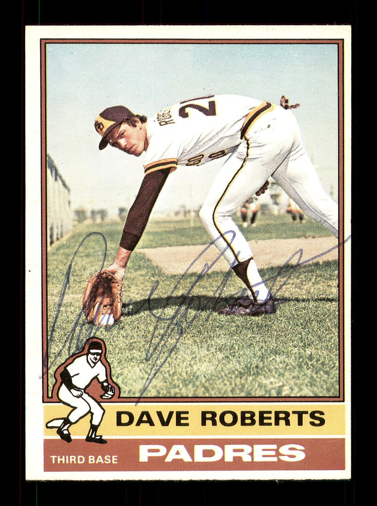Dave Roberts Autographed 1976 O-Pee-Chee Card #107 San Diego Padres SKU #169440 - RSA