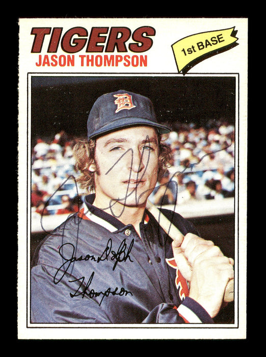 Jason Thompson Autographed 1977 O-Pee-Chee Card #64 Detroit Tigers SKU #169494 - RSA