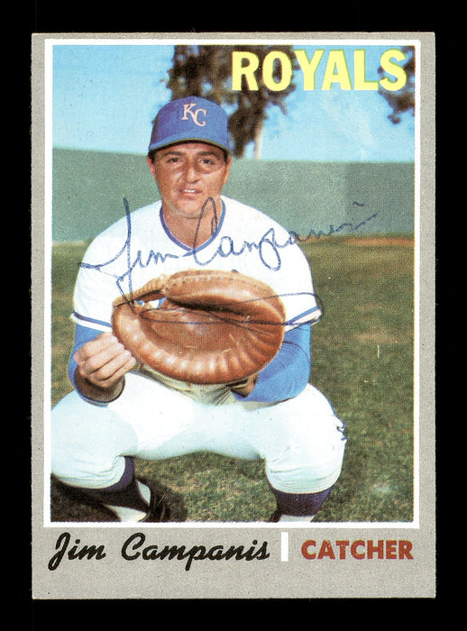 Jim Campanis Autographed 1970 Topps Card #671 Kansas City Royals SKU #168286 - RSA