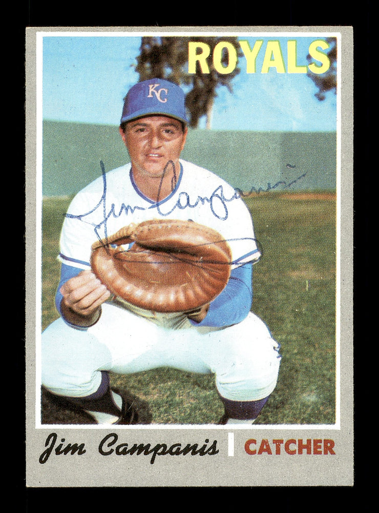 Jim Campanis Autographed 1970 Topps Card #671 Kansas City Royals SKU #168286 - RSA