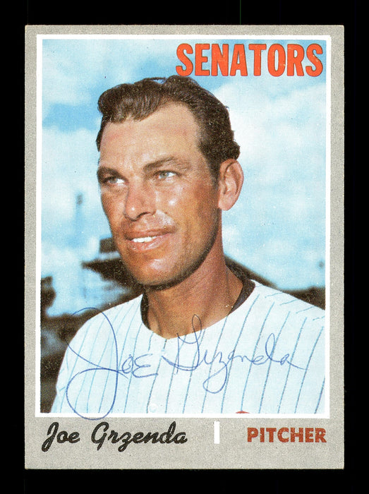 Joe Grzenda Autographed 1970 Topps Card #691 Washington Senators SKU #168296 - RSA