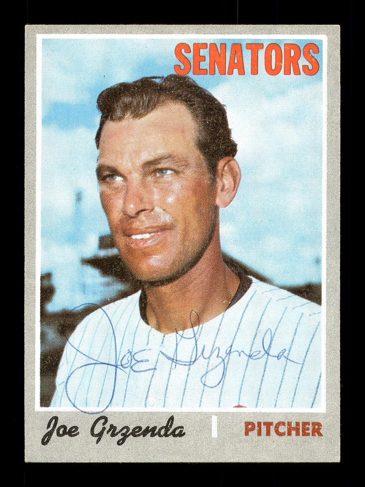 Joe Grzenda Autographed 1970 Topps Card #691 Washington Senators SKU #168296 - RSA