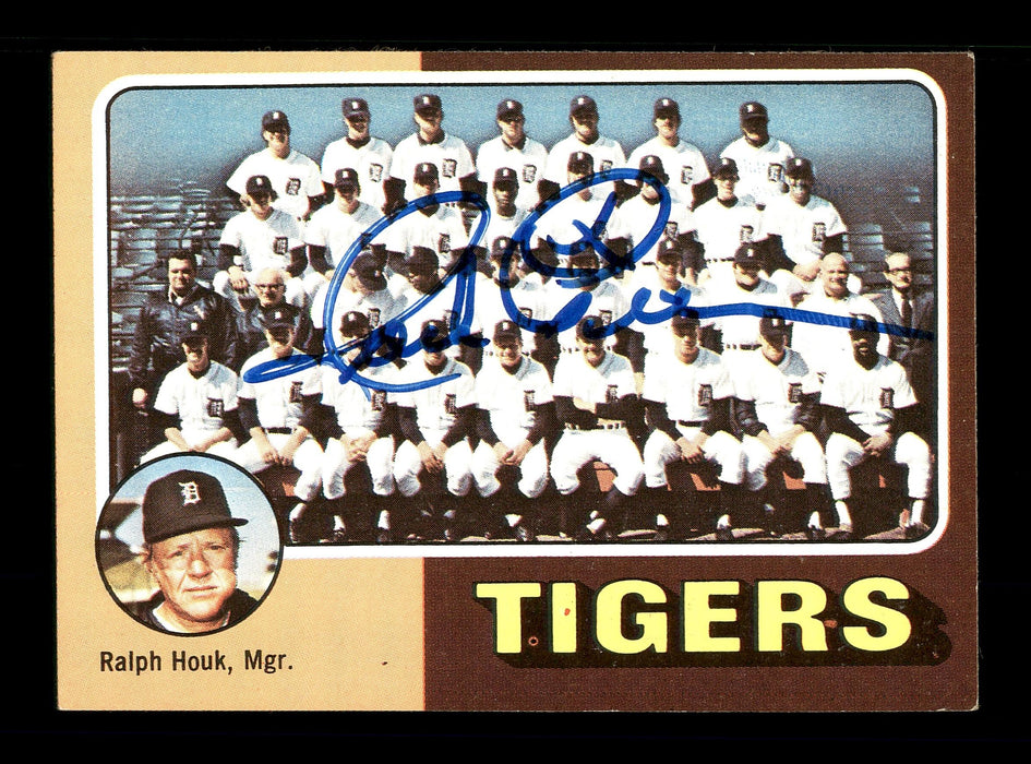 Jack Pierce Autographed 1975 Topps Team Card #18 Detroit Tigers SKU #168334 - RSA