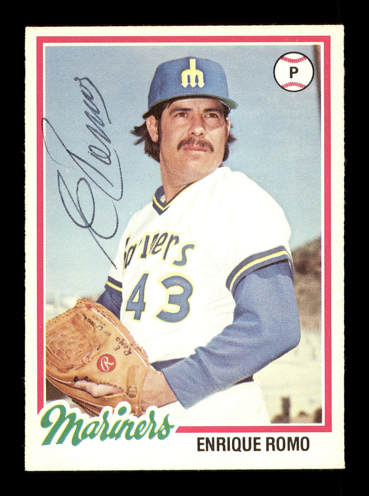 Enrique Romo Autographed 1978 O-Pee-Chee Rookie Card #186 Seattle Mariners SKU #169546 - RSA