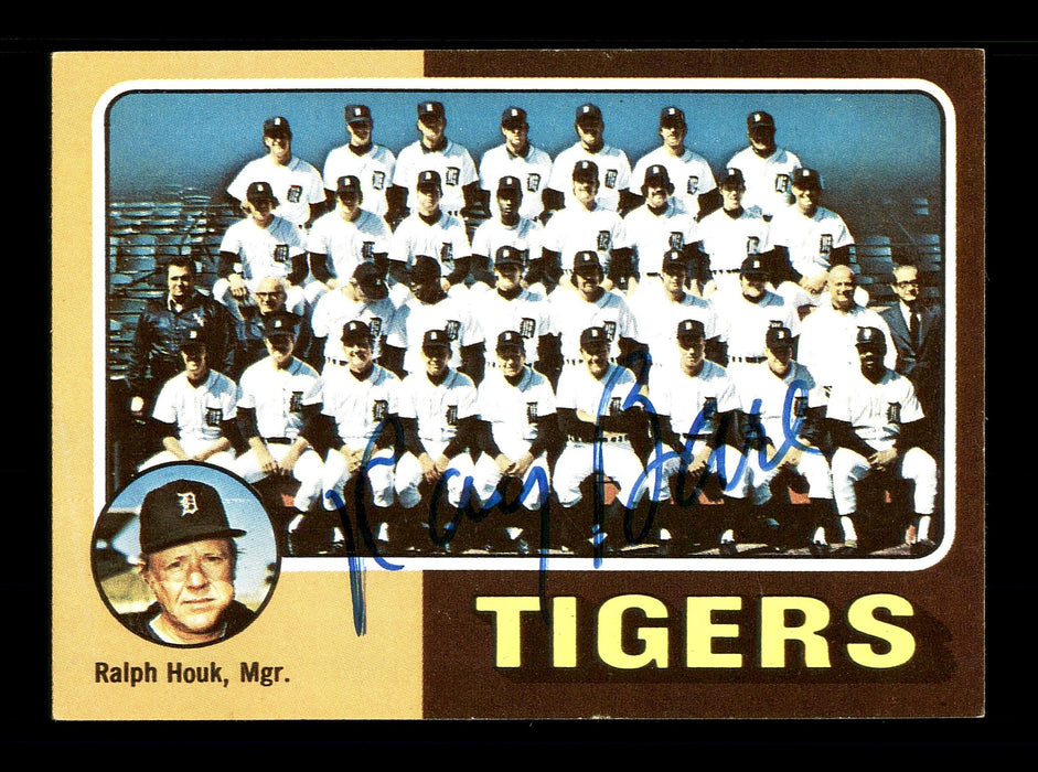 Ray Bare Autographed 1975 Topps Team Card #18 Detroit Tigers SKU #168335 - RSA