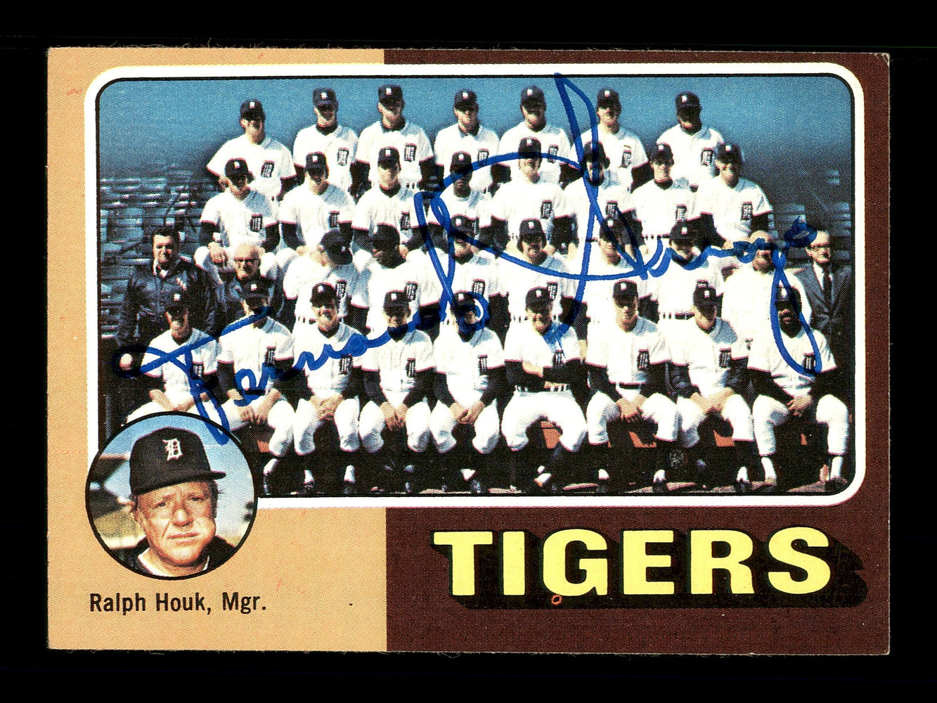 Fernando Arroyo Autographed 1975 Topps Team Card #18 Detroit Tigers SKU #168337 - RSA