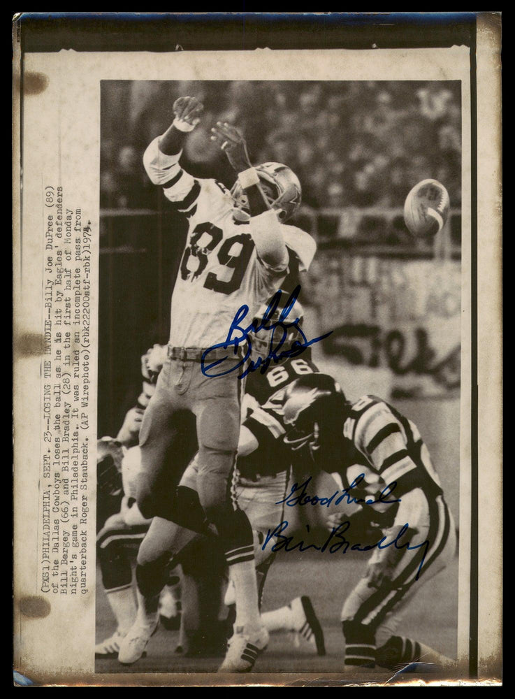 Billy Joe Dupree & Bill Bradley Autographed 8x11 AP Photo SKU #185470 - RSA