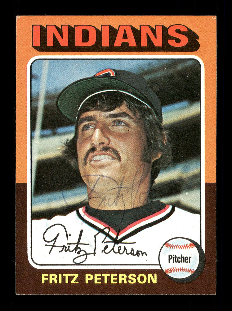 Fritz Peterson Autographed 1975 Topps Card #62 Cleveland Indians SKU #168352 - RSA