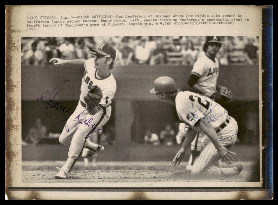 Denny Doyle & Ken Henderson Autographed 8x11 AP Photo SKU #185486 - RSA